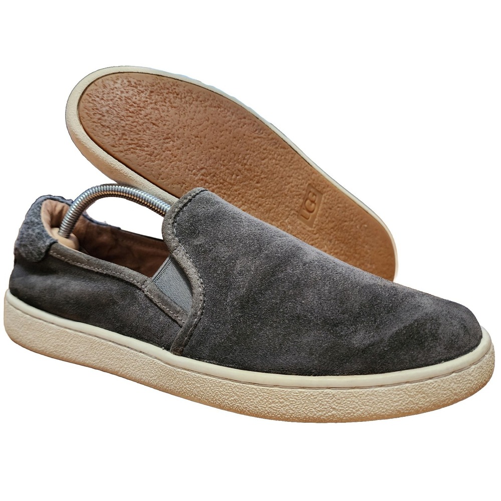 UGG Cas Women 9 Gray Suede Slip On Casual Sneaker Shoes 1096938